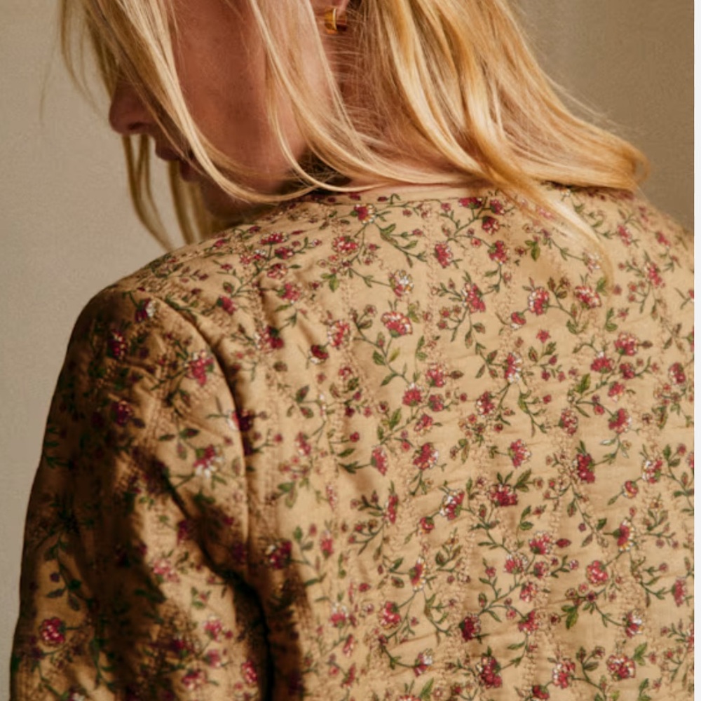 🍂🍎Sezane Paoline Jacket Organic cotton Floral Quilted Jacket - Picture 5 of 11
